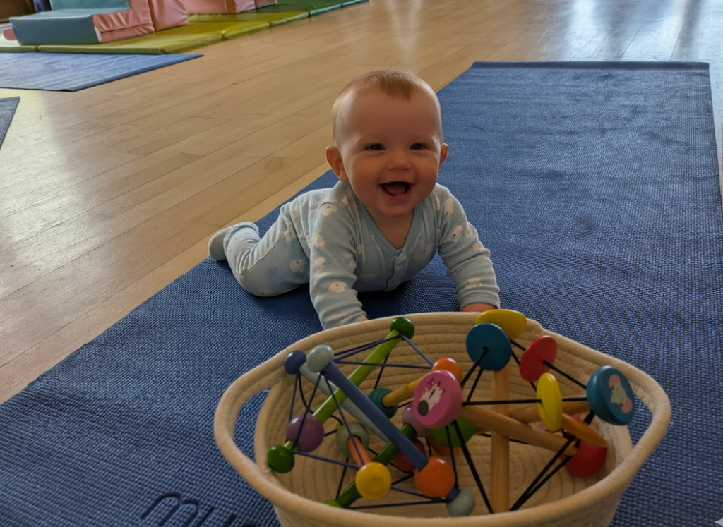 Babies playing at Bright Moves baby classes in Cambridge